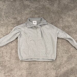 Aerie Light Gray Men's Zip Up Sweater